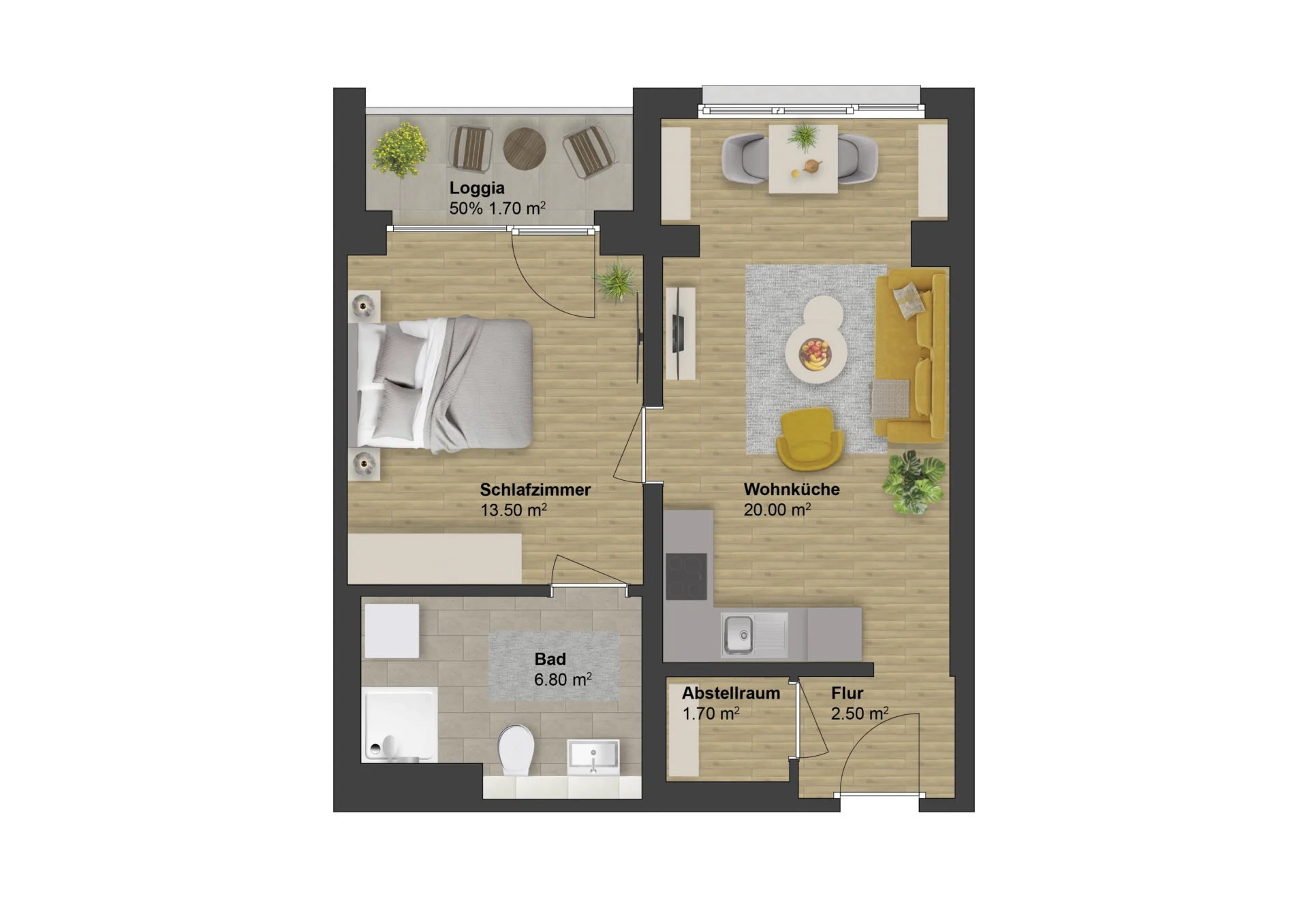 1-Zimmer-Apartment