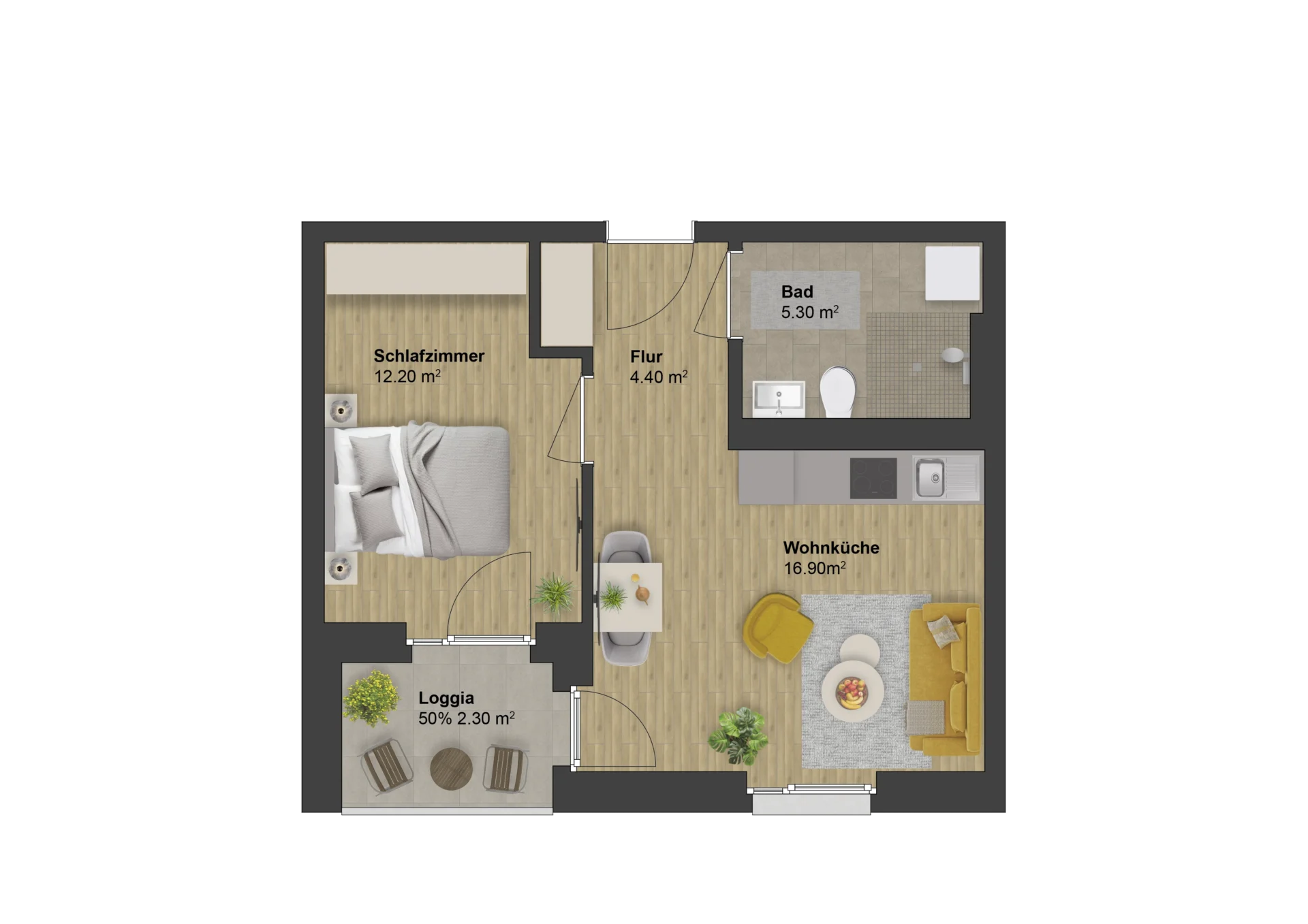 Cottbus_Lebensglück_Hochhaus_2-Zimmer-Whg_Durchgang